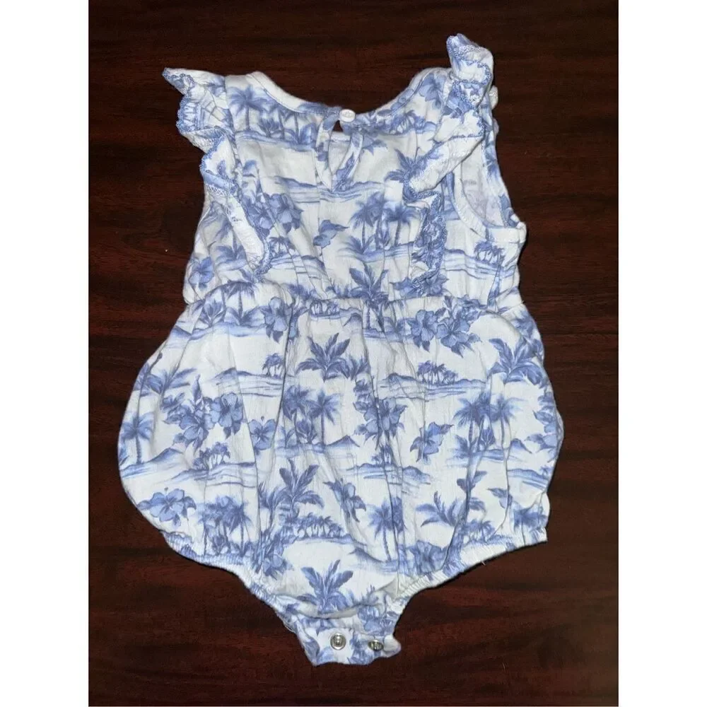 Wonder Nation Tropical Print One Piece Romper Size 3-6 Months